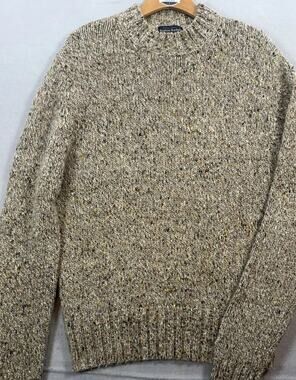 Boston Traders Mens Large Wool Sweater Donegal Fleck Crewneck Wool Blend